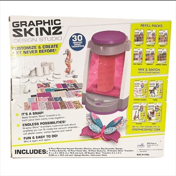 New in Box Graphic Skinz Design Studio Motorized Vacuum Chamber & 30 Transfers - Picture 2 of 5